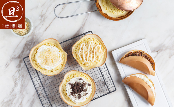 旦旦旦蛋烘糕采用高品质原材料 一锅松软弹牙唇齿留香